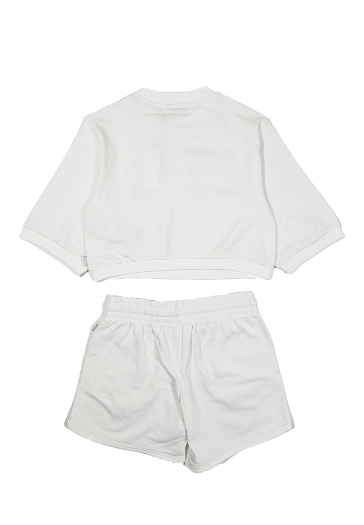 Completo felpa bianco per bambina - Primamoda kids