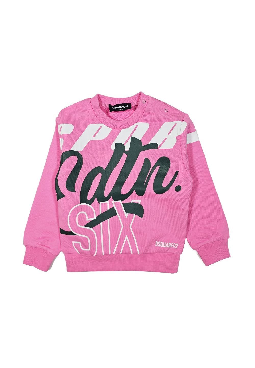 Felpa girocollo rosa per neonata - Primamoda kids