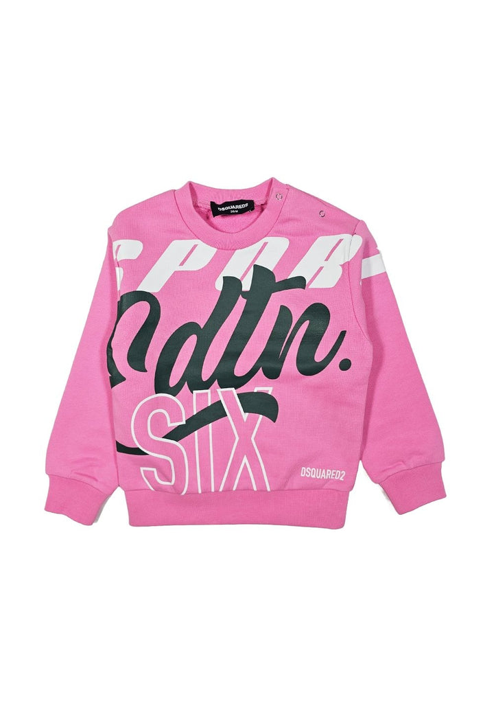 Felpa girocollo rosa per neonata - Primamoda kids