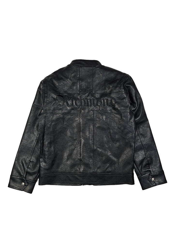 Giubbino ecopelle nero per bambino - Primamoda kids