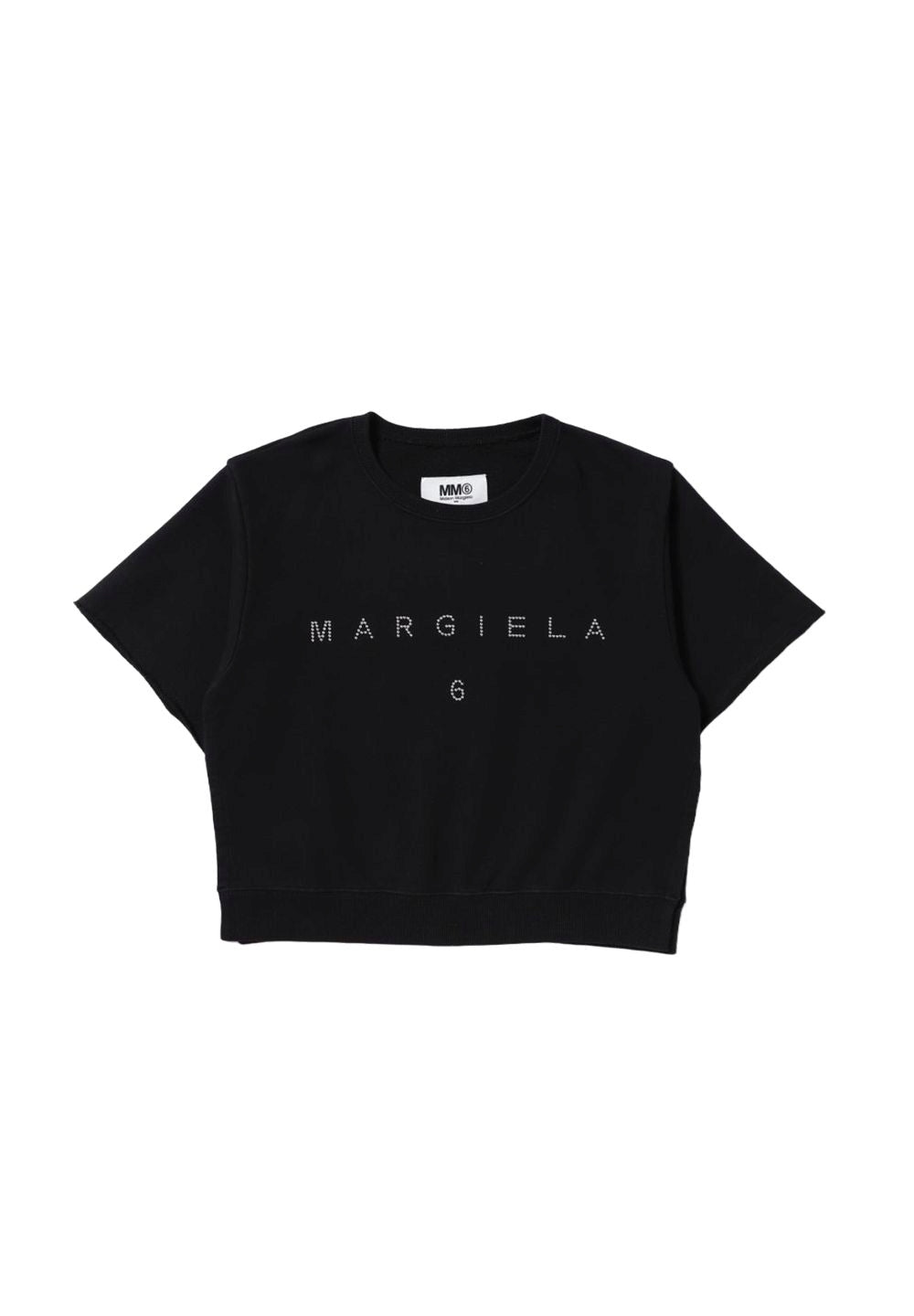 Felpa girocollo nera per bambina - Primamoda kids