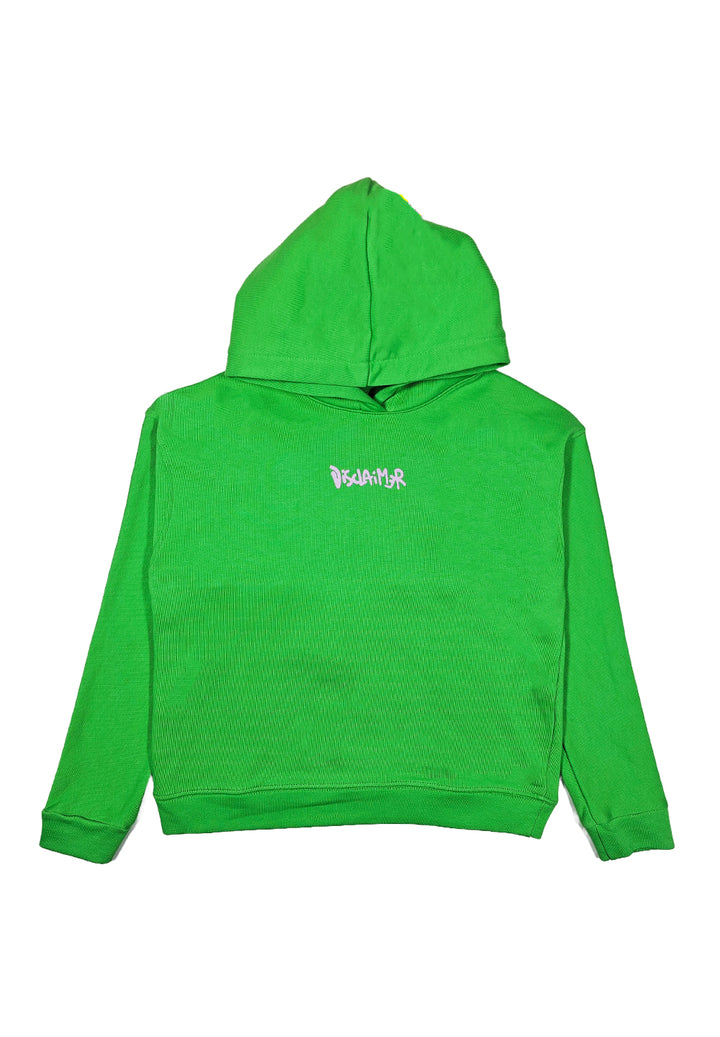 Felpa cappuccio verde per bambina - Primamoda kids
