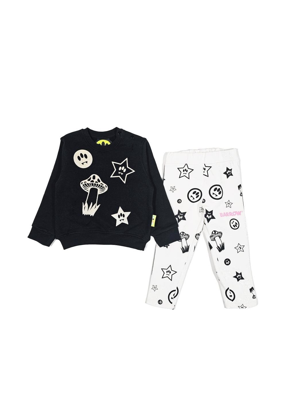 Completo felpa nero-bianco per neonata - Primamoda kids