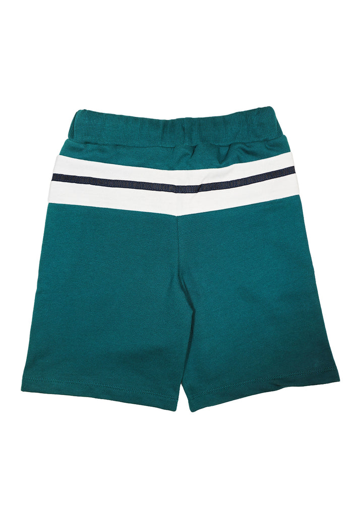 Bermuda felpa verde per bambino - Primamoda kids