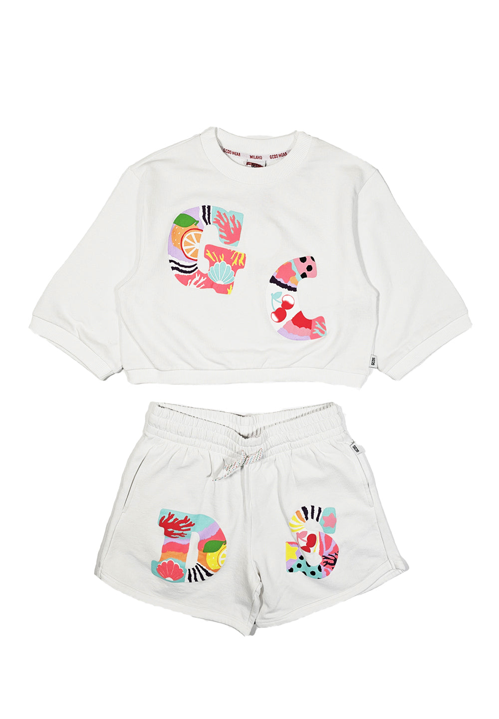 Completo felpa bianco per bambina - Primamoda kids