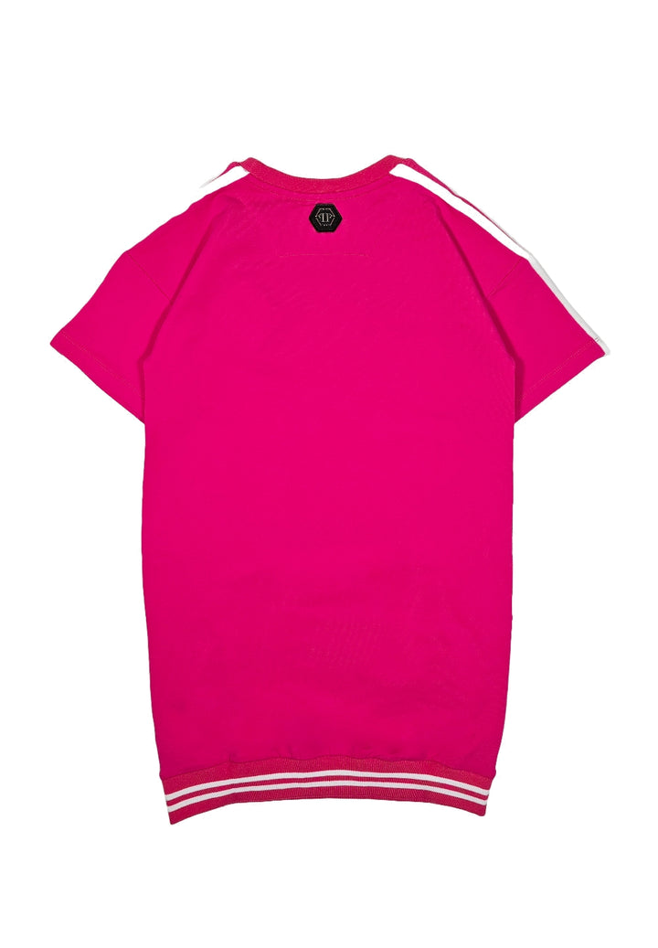Vestito felpa fuxia per bambina - Primamoda kids