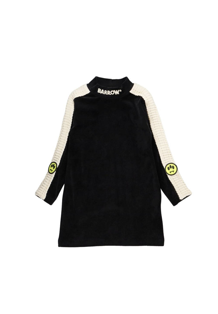 Vestito ciniglia nero per bambina - Primamoda kids