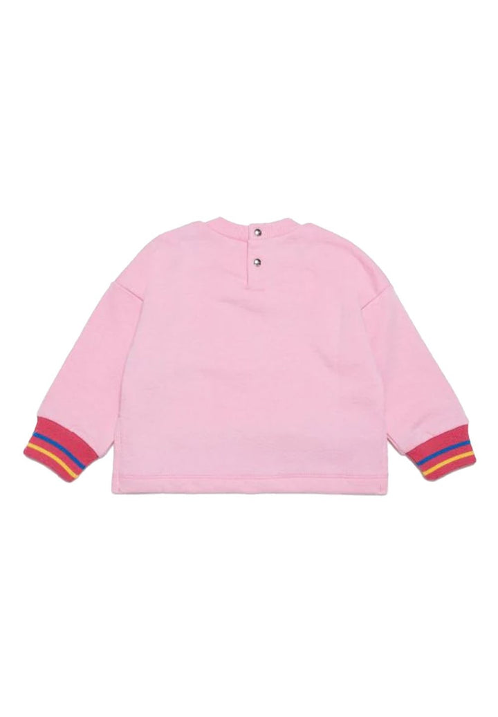 Felpa girocollo rosa per neonata - Primamoda kids