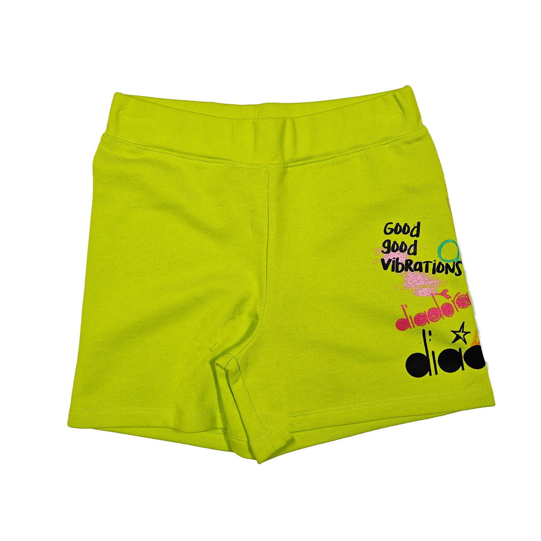 Short felpa lime per bambina - Primamoda kids