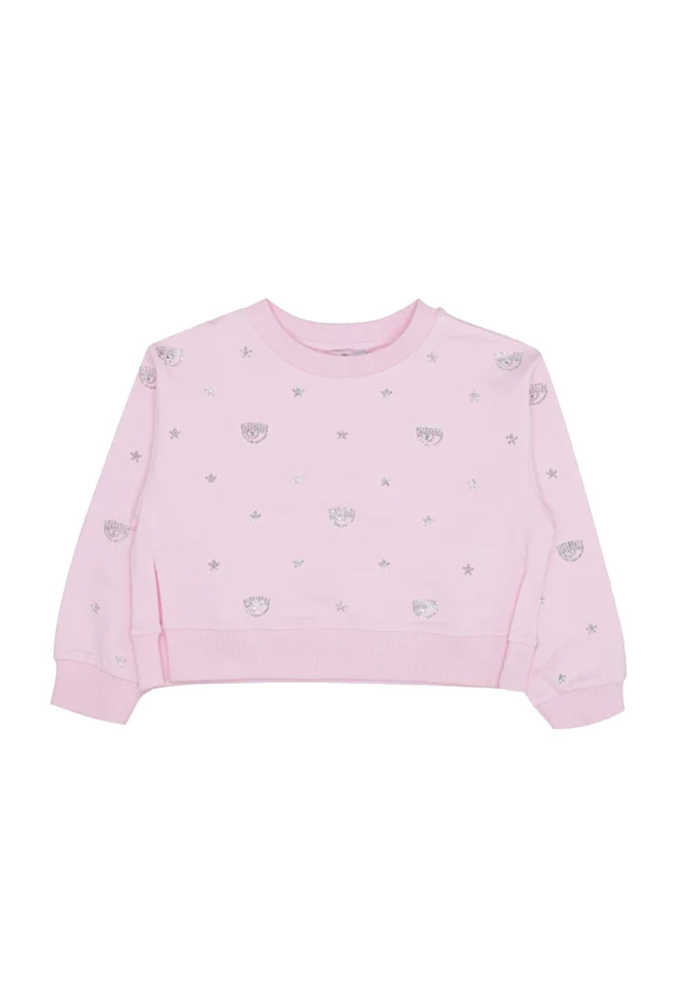 Felpa girocollo rosa per bambina - Primamoda kids