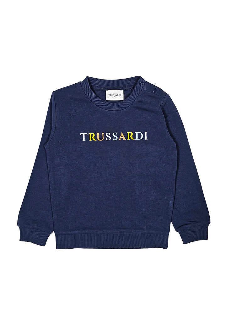 Felpa girocollo blu per neonato - Primamoda kids