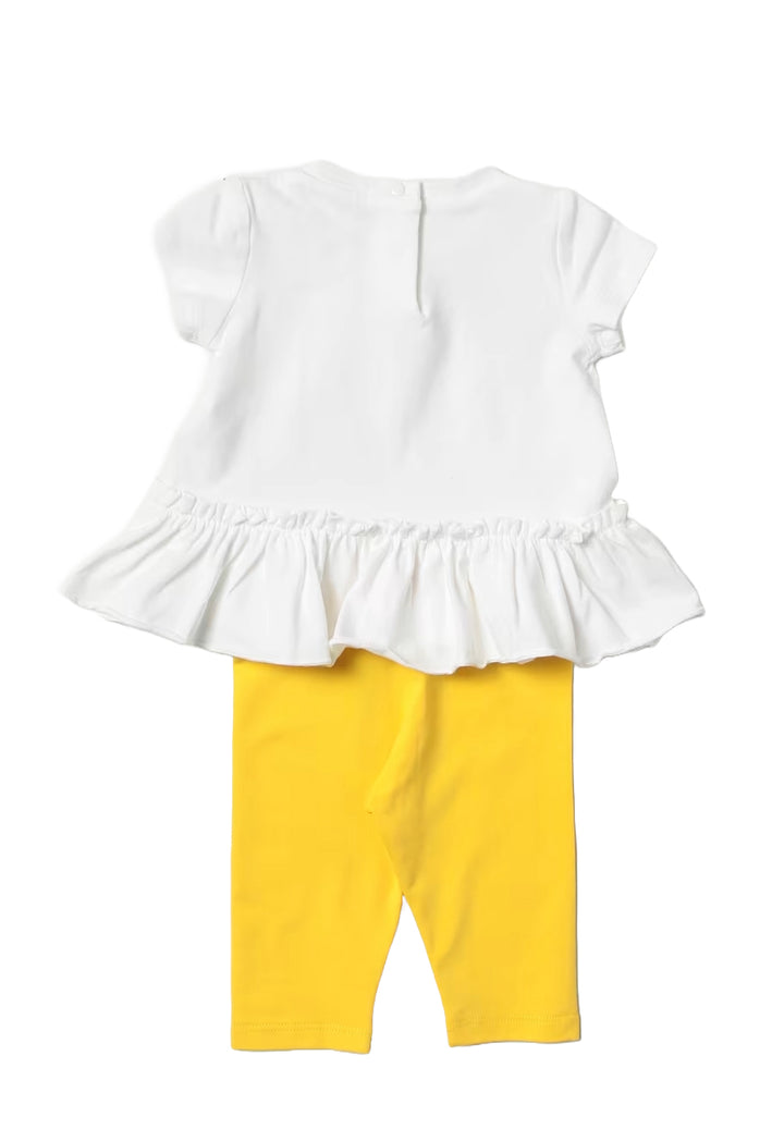 Completo bianco-giallo per neonata - Primamoda kids