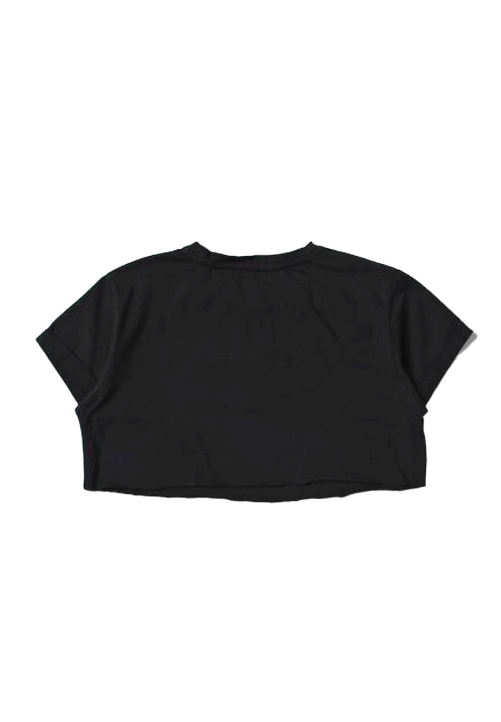 T-shirt cropped nera per bambina - Primamoda kids