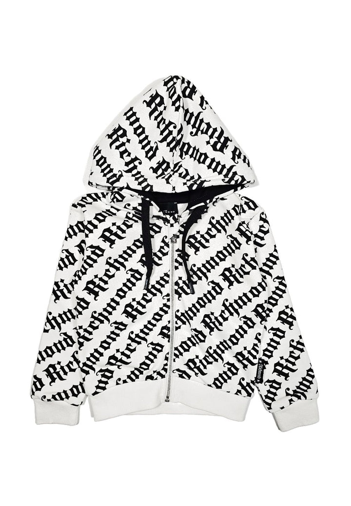 Felpa zip bianca per neonato - Primamoda kids