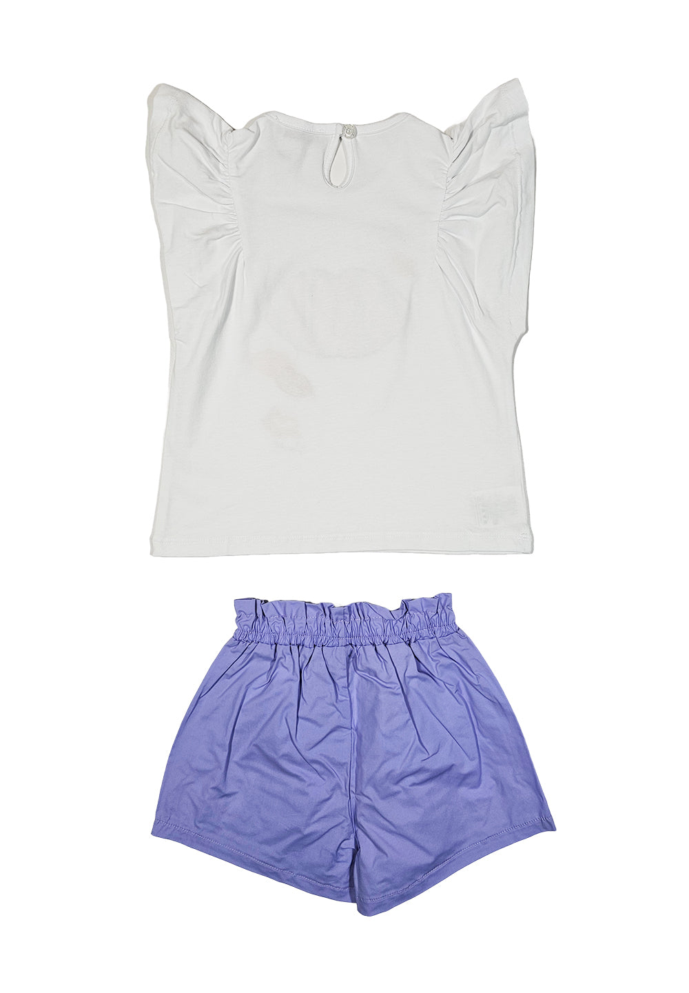 Completo bianco-lilla per bambina - Primamoda kids