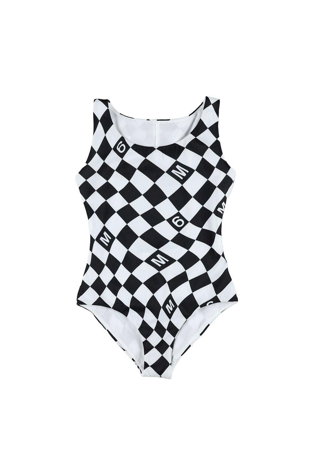 Costume intero bianco-nero per bambina - Primamoda kids