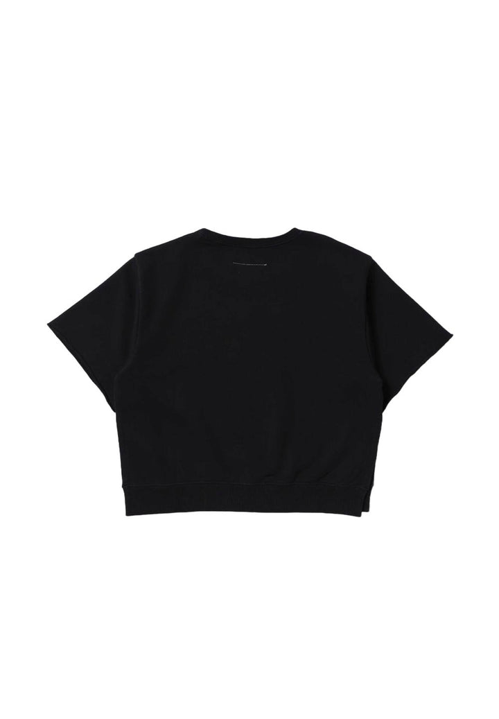 Felpa girocollo nera per bambina - Primamoda kids