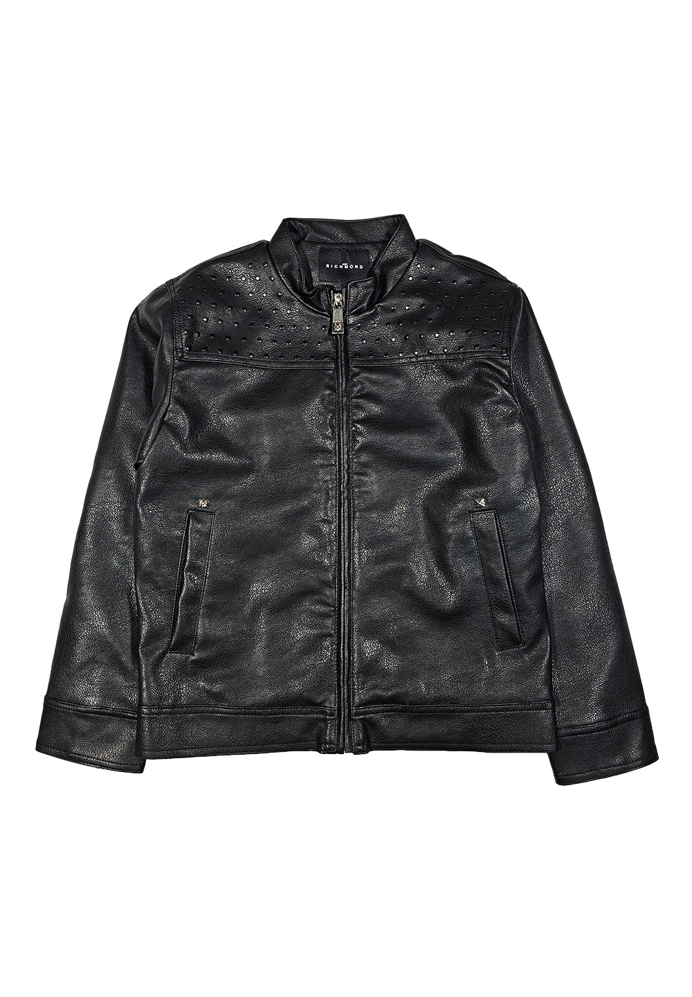Giubbino ecopelle nero per bambino - Primamoda kids