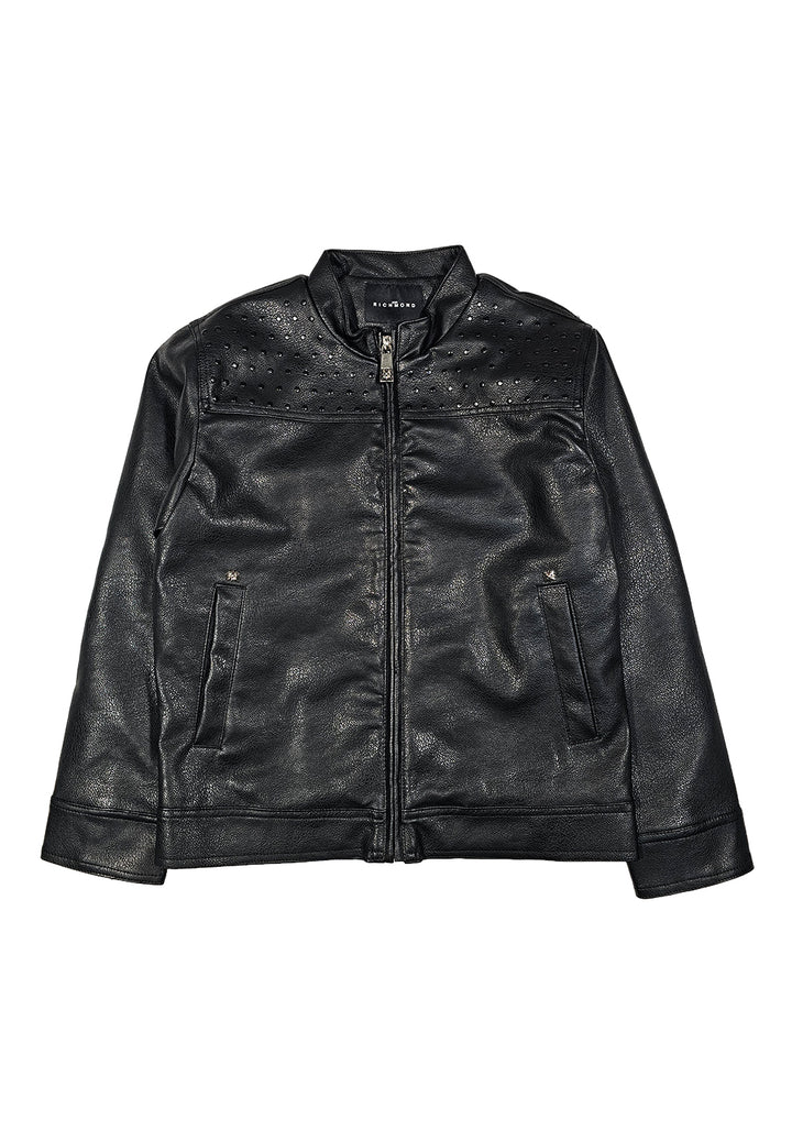 Giubbino ecopelle nero per bambino - Primamoda kids