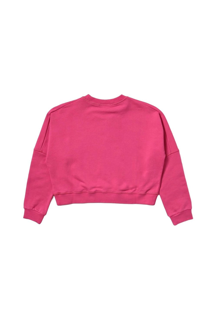 Felpa girocollo fuxia per bambina - Primamoda kids