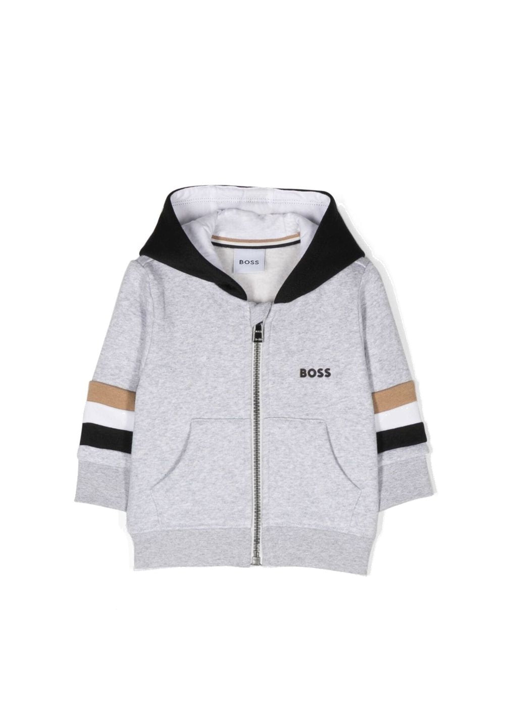 Felpa zip grigia per bambino - Primamoda kids
