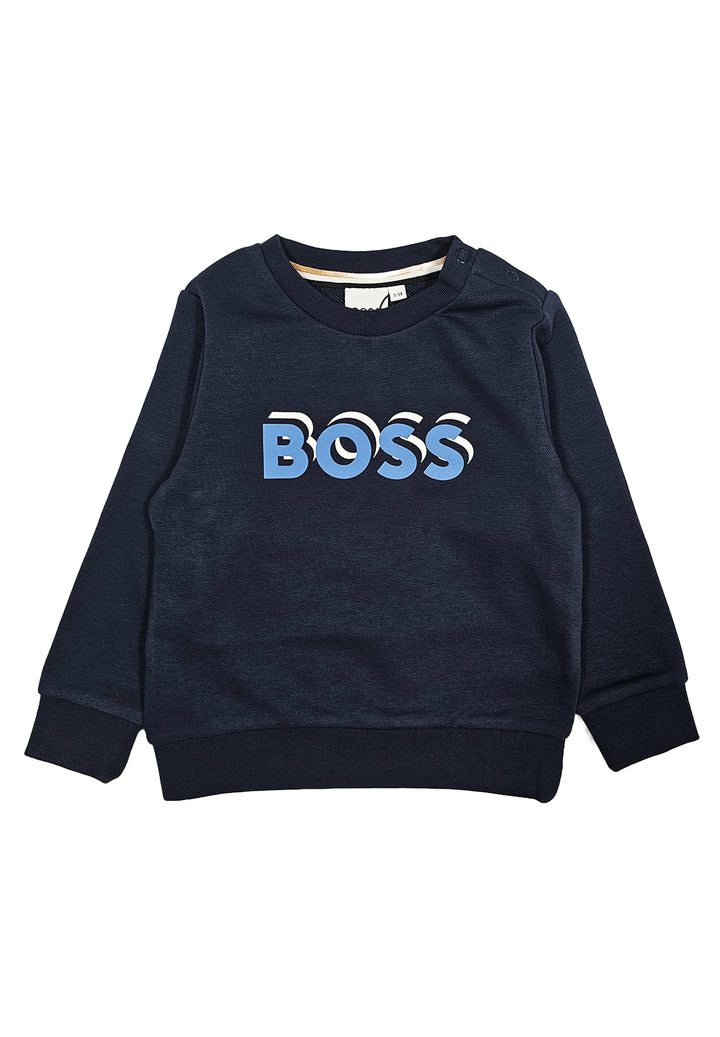 Felpa girocollo blu navy per neonato - Primamoda kids