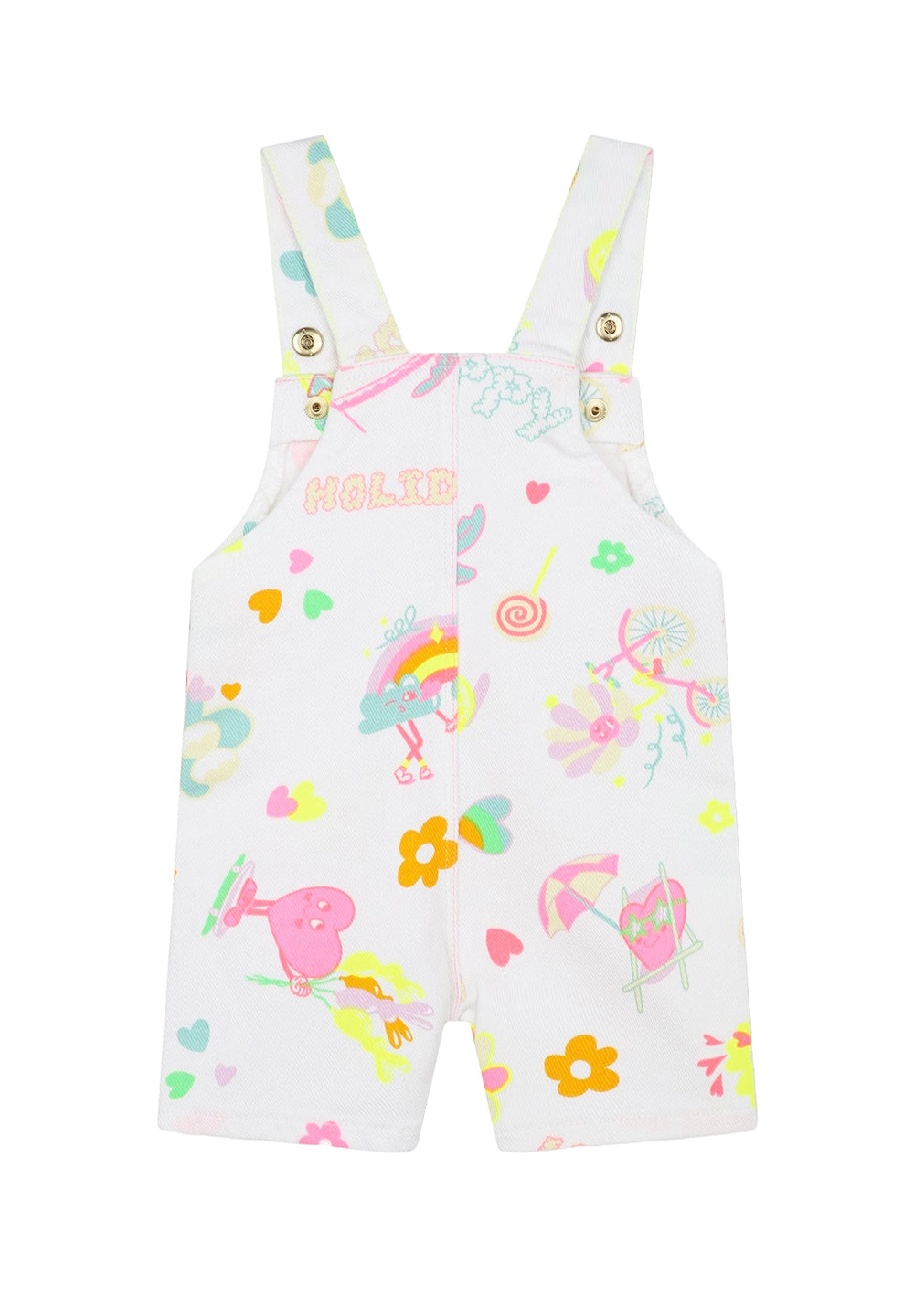 Salopette denim bianca per neonata - Primamoda kids